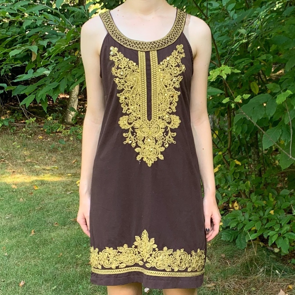 Thea Chelsea & Theodore Embroidered Sofft Dress, M - Picture 4 of 15